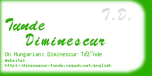 tunde diminescur business card